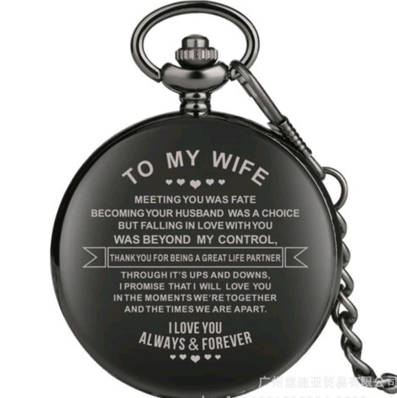 Jewelry - NWOT-Beautiful, "To My Wife" Pocketwatch
